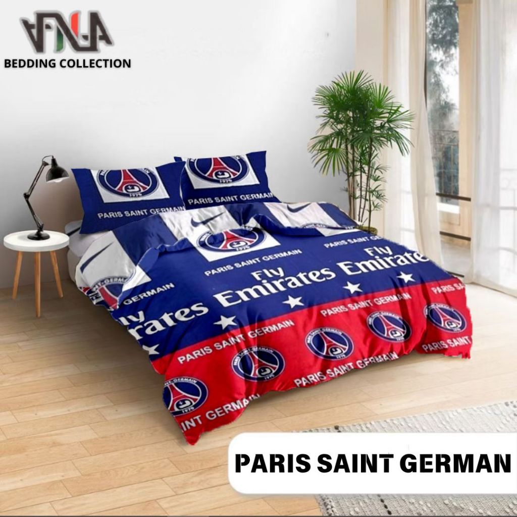 BEDCOVER SET MOTIF CLUB BOLA/Bedcover+Sprei Motif Gambar Logo Club Bola AST