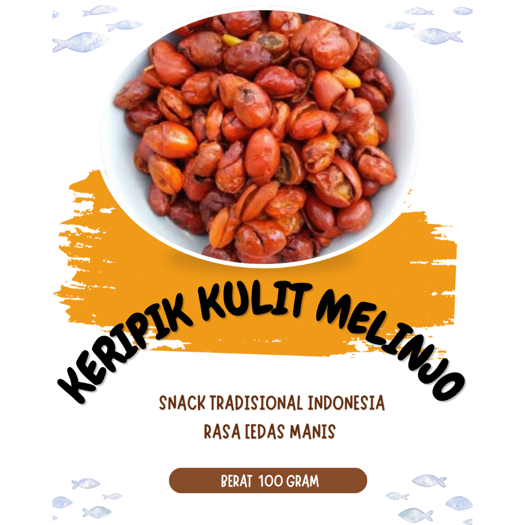 

Keripik Kulit Melinjo Pedas Manis / Cemilan Kulit Mlinjo 100 gram