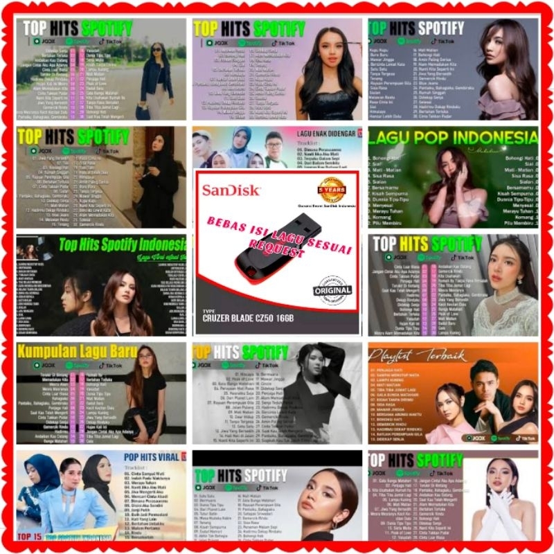 USB MOBIL UNTUK MUSIK POP LENGKAP