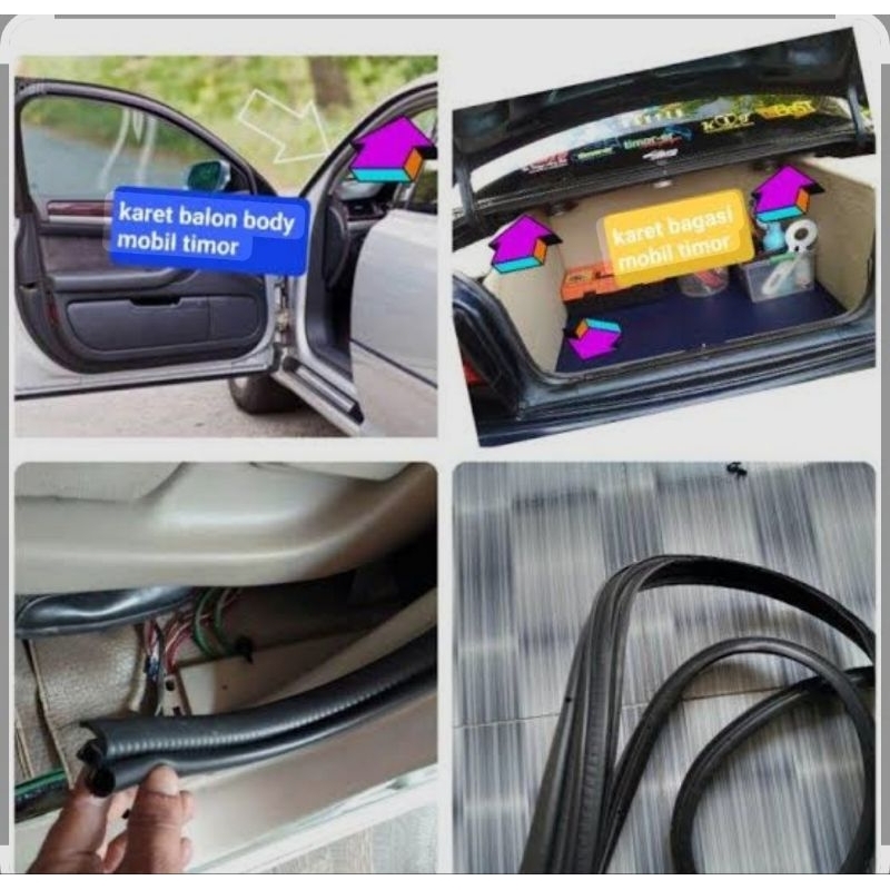 karet balon body peredam pintu bagasi belakang mobil sedan Timor kia