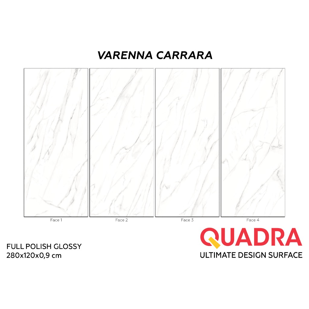 SLAB QUADRA  VARRENA CARRARA 280x120
