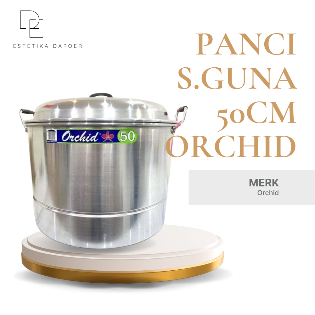 Panci S.Guna 50 Cm Orchid | Dandang 50cm | Dandang Aluminium Orchid