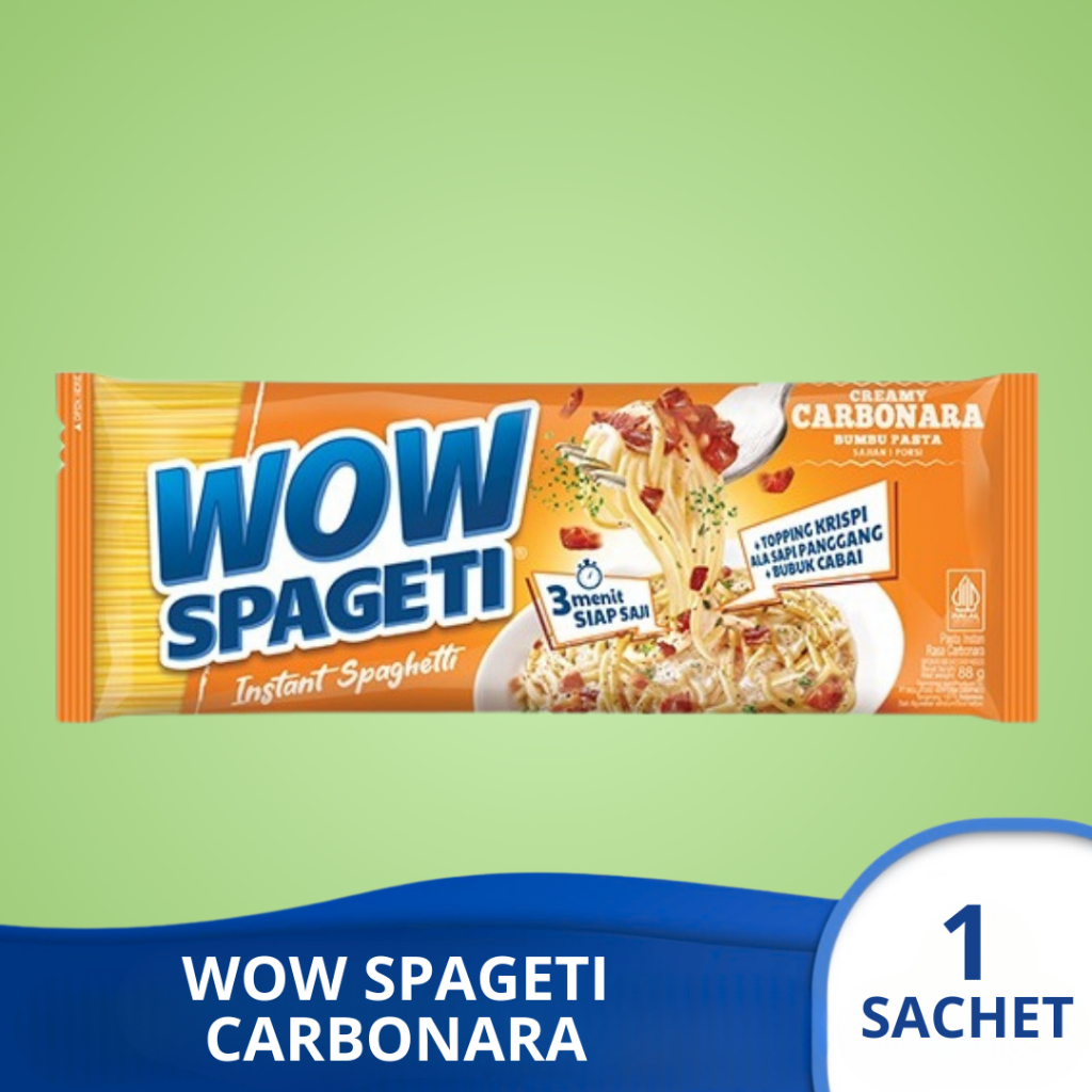 

WOW SPAGETI CARBONARA Pasta Instan 1 sachet