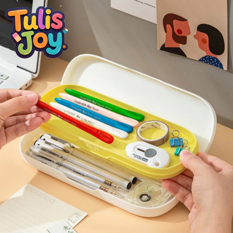 

TulisJoy Kotak Penyimpanan Alat Tulis Kantor / Kotak Pensil / Kotak Alat Tulis Portabel / Kotak Pensil Siswa