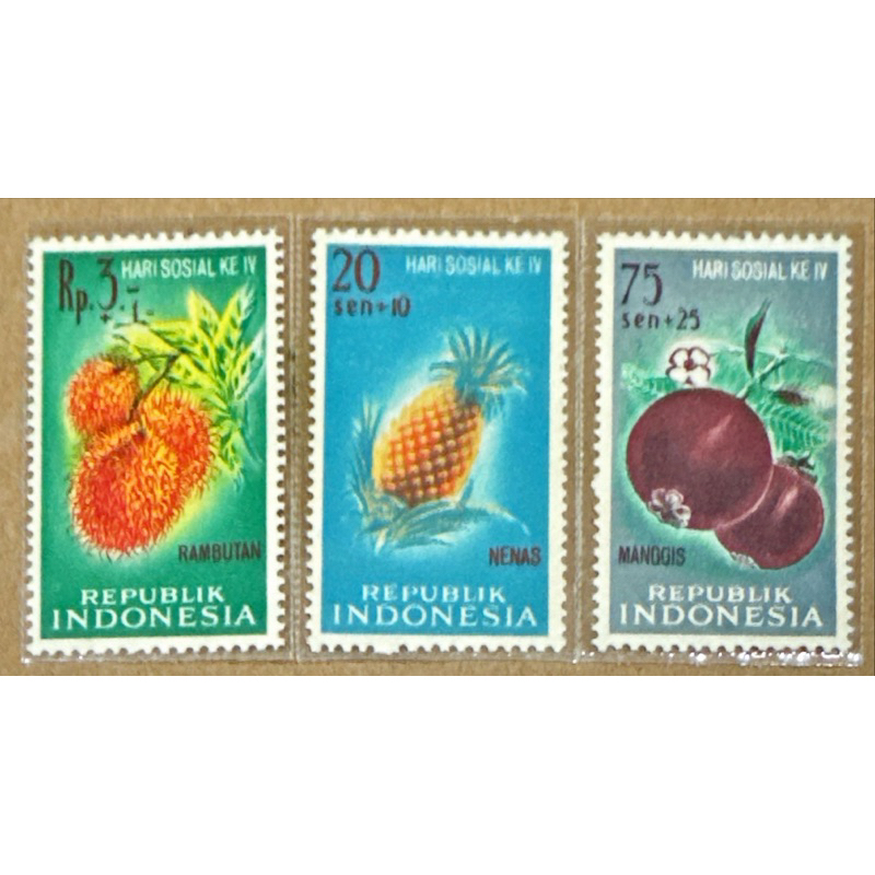

(BA) PRANGKO INDONESIA 1961 BUAH - BUAHAN. 3V SERIES MNH.
