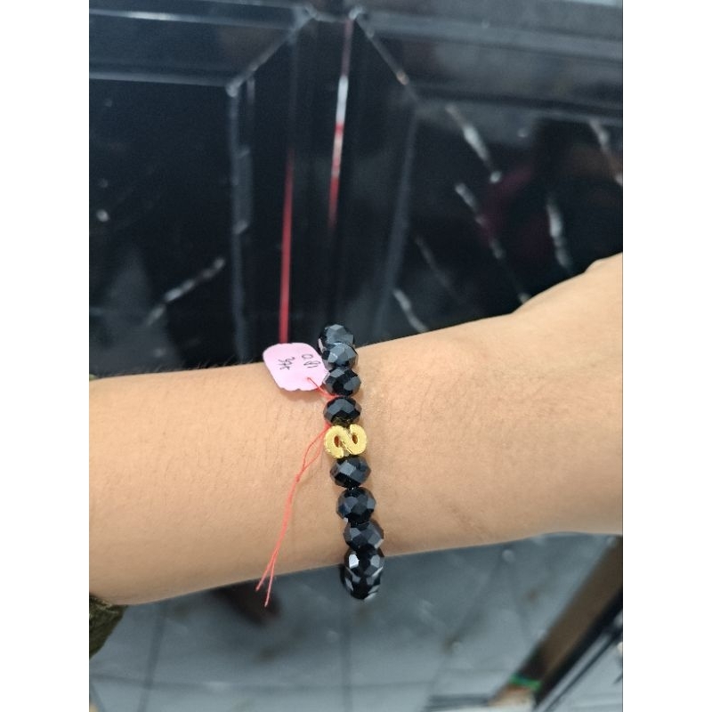 gelang batu isi sial dan gelang bambu di emas 375 di 16k