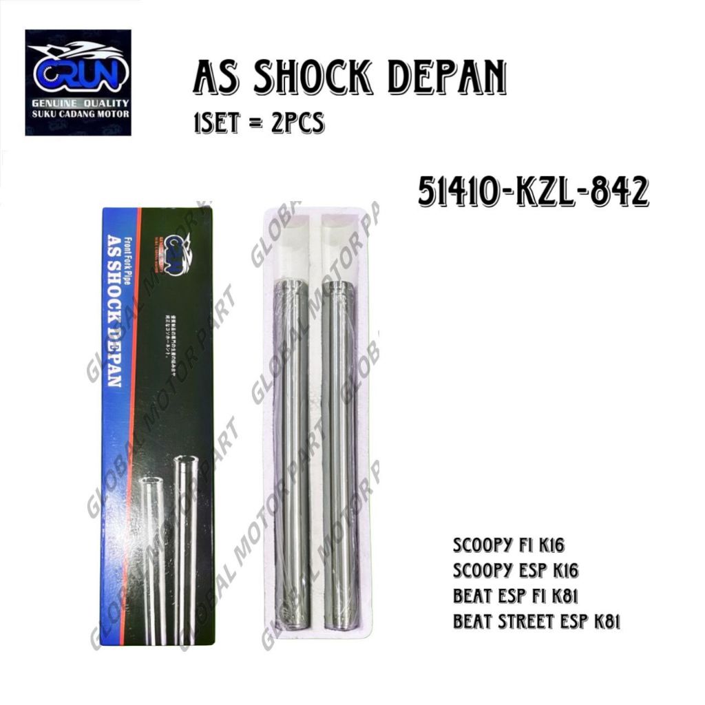 CRUN As Shock / As Shockbreaker Depan Honda K81 Scoopy ESP FI K16 Beat Street ESP /51410-KZL-842