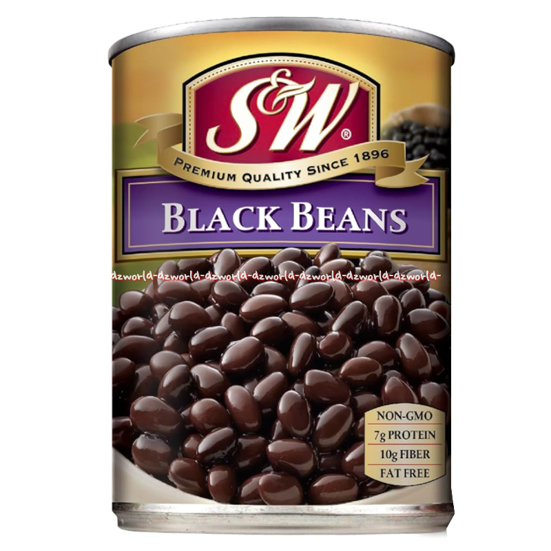 

S&W 130gr Black Beans Non GMO Kacang Hitam Kemasan Kaleng Bebas Gluten