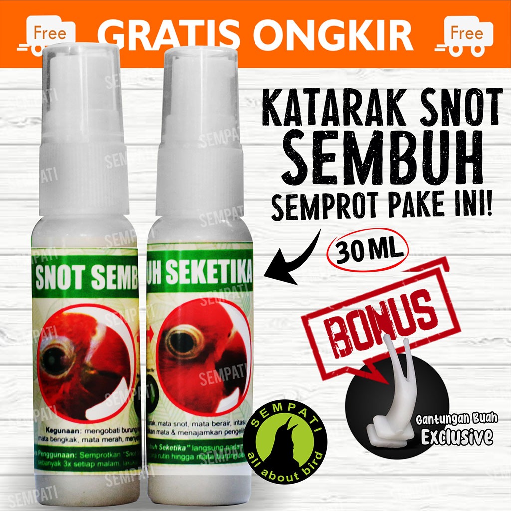 SEMPATI SNOT SEMBUH SEKETIKA SEMPATI VITAMIN OBAT BURUNG SAKIT MATA KATARAK BENGKAK BERAIR MERAH BUT