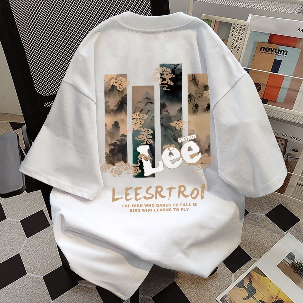 Quiss Biru laut T-shirt Lengan Pendek Baju Kaos Oversize Wanita Baju |kaus wanita korea Baju Atasan 