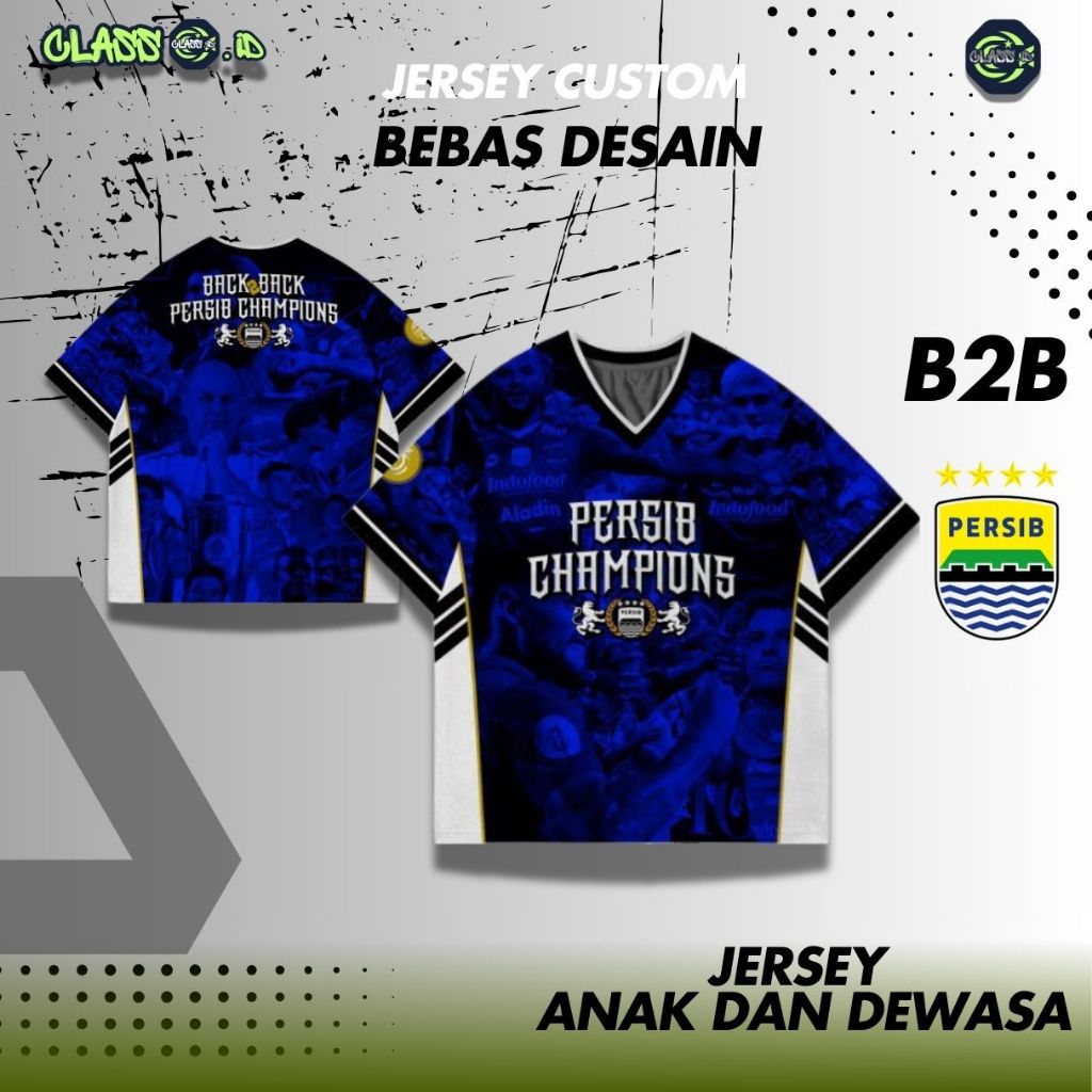 JERSEY CHAMPIONS PERSIB PLAYER BIRU// JERSEY PERSIB JUARA // JERSEY VINTAGE PERSIB // PERSIB JUARA /