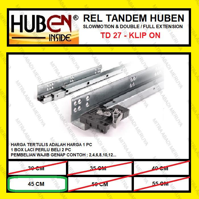 Rel Laci Tandem HUBEN 45 cm Rel Tandem HUBEN TD-27 Klip-ON