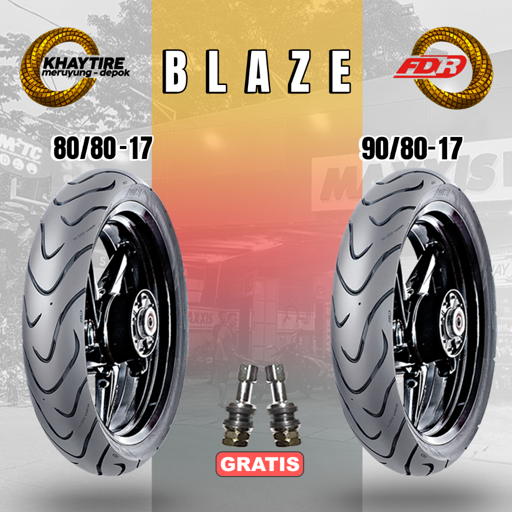 PROMO BAN MOTOR RING 17 FDR BLAZE SATUAN DAN SEPASANG TUBELESS