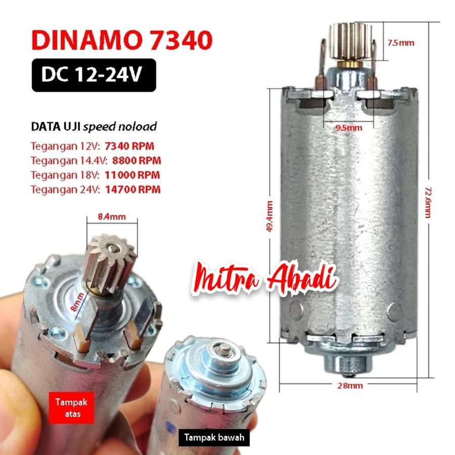 Dinamo Motor 7340 DC 12 - 24V