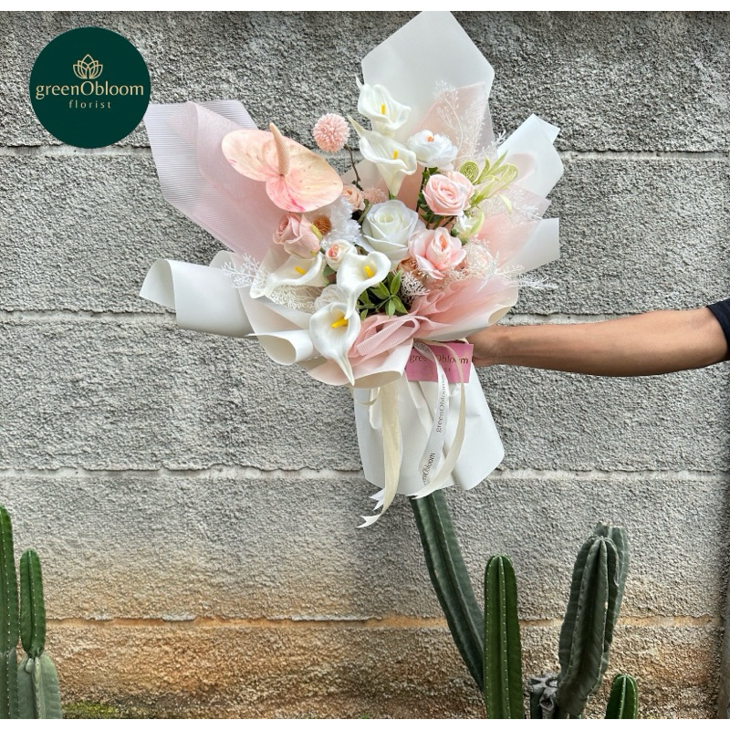 Buket Bunga Artificial Lily