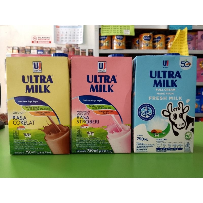 

Ultramilk Susu UHT Cokelat Fullcream Stroberi 750 gr