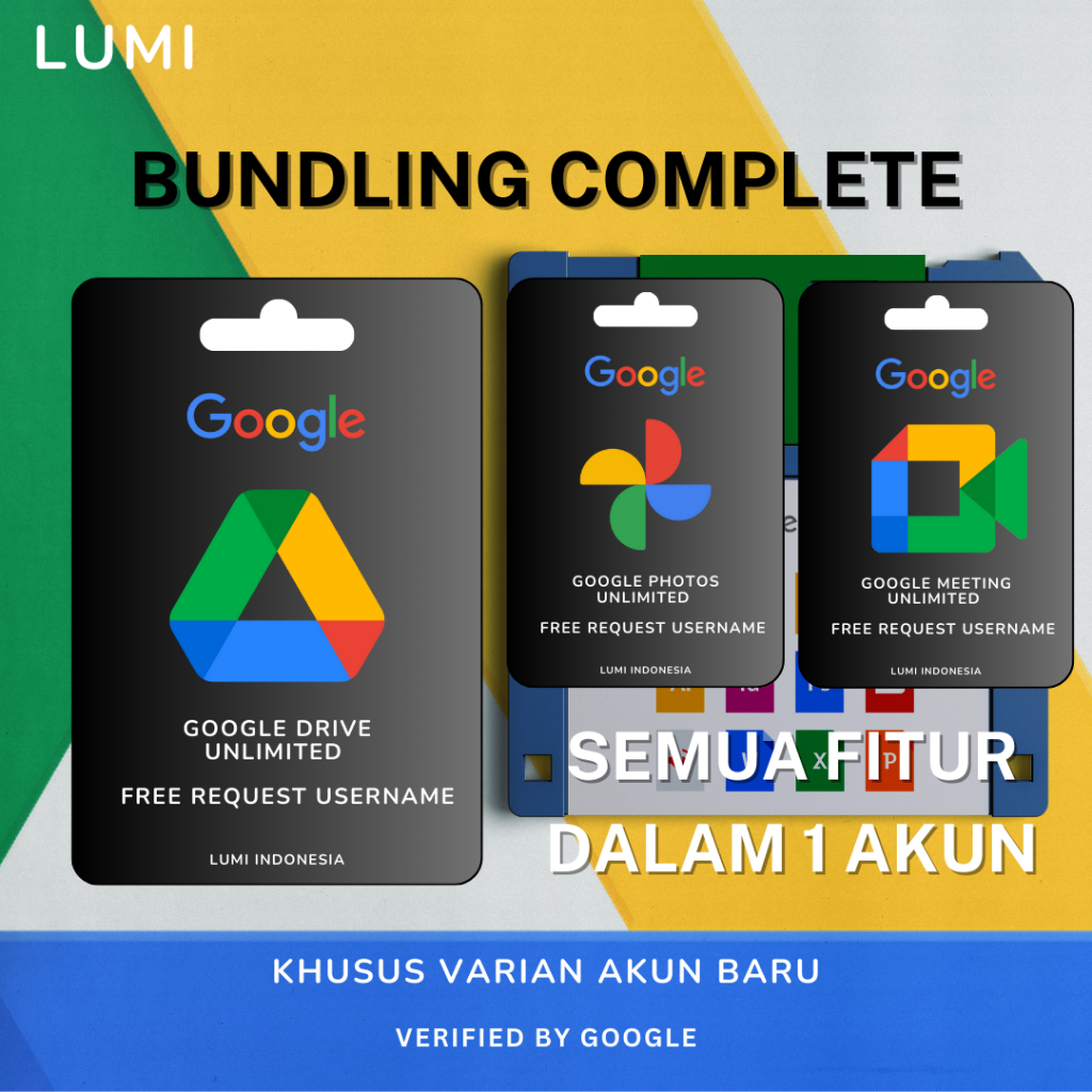 Google Drive Bonus Google Photos + Google Meet unlimited Lifetime Bergaransi