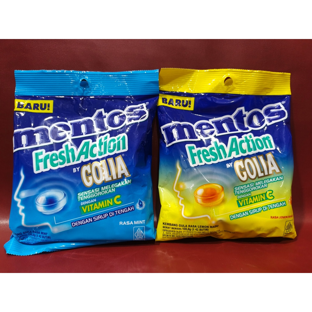 

Mentos Golia Activ Plus Original | Lemon 105G - Permen Mint Pelega Tenggorok