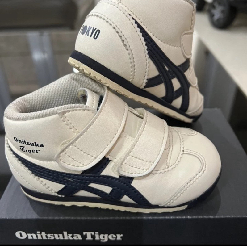 [Preloved] ORIGINAL -  Onitsuka Tiger Mexico Mid Runner Kids - Warna Birch / India Ink