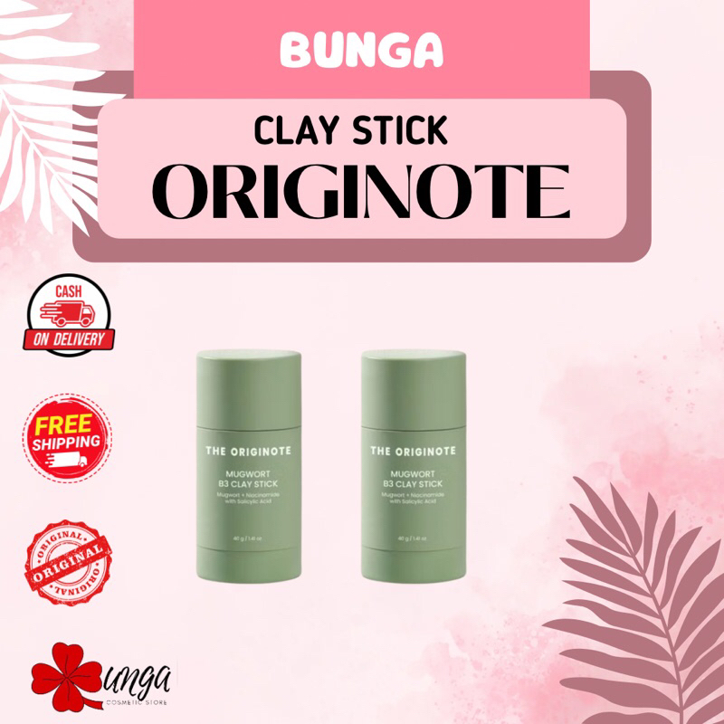 BUNGA - The Originote Mugwort B3 Clay Stick / The Originote BHA Charcoal Clay mask / The Originote R