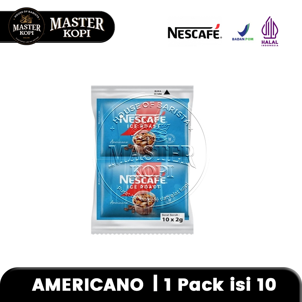 

NESCAFE ICE AMERICANO ICE ROAST Kopi Instan Kopi Bubuk - Sachet isi 10pcs