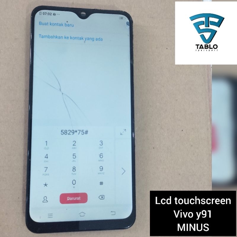 Lcd Vivo y91c y91 Y93 Y95 retak Normal