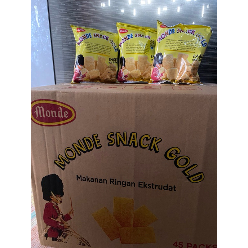 

Monde Snack Gold 1 Dus | 45 pcs | 27gr | Cemilan Enak