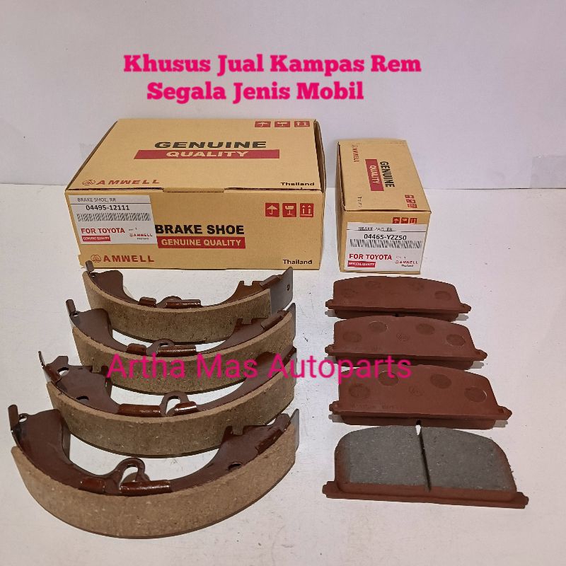 KAMPAS REM SET TWINCAM KOMPLIT DEPAN BELAKANG TWINCAM