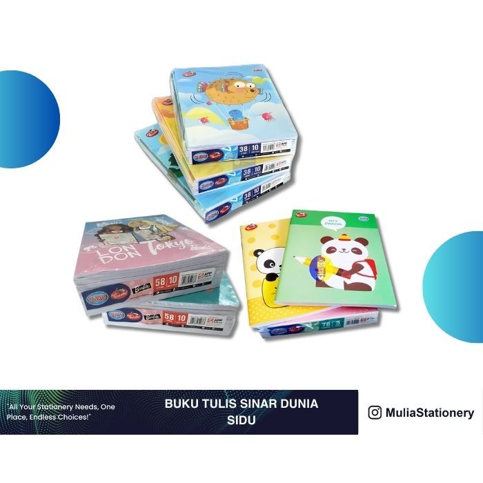 

Buku Tulis Sinar Dunia SIDU 38, 58, 78 Lembar | Buku Tulis SIDU 38, 58, 78 Lembar | Buku Tulis Sekolah