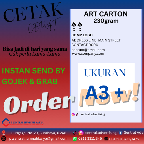 

CETAK ART PAPER / ART CARTON 230 gram I CETAK CEPAT