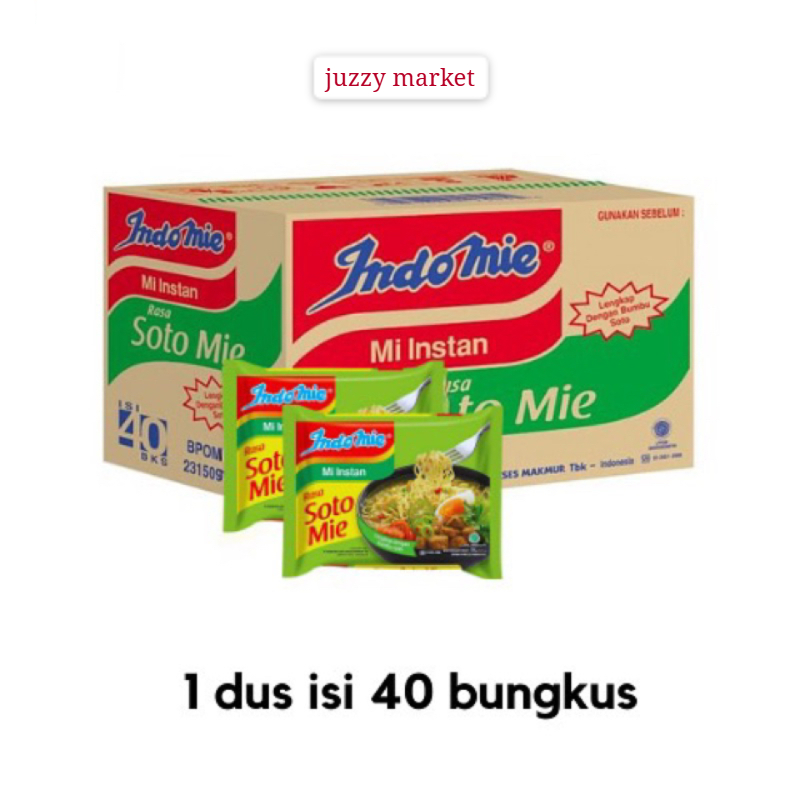 

INDOMIE Mie instan rasa soto mie 70g x 40pck/dus