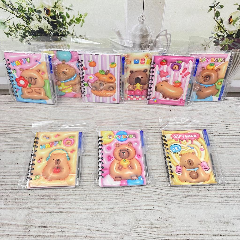 

Buku Spiral Gambar Hewan Capybarra Lucu Notebook Capybarra A7 Free Pen Bisa COD