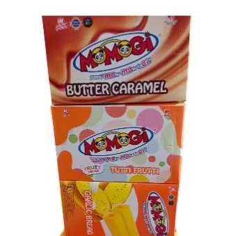 

snack camilan Momogi pasti mow mow lagi 120gr / 10 pcs @ 12gr VarianTutti fruttiGarlic breadButter caramel