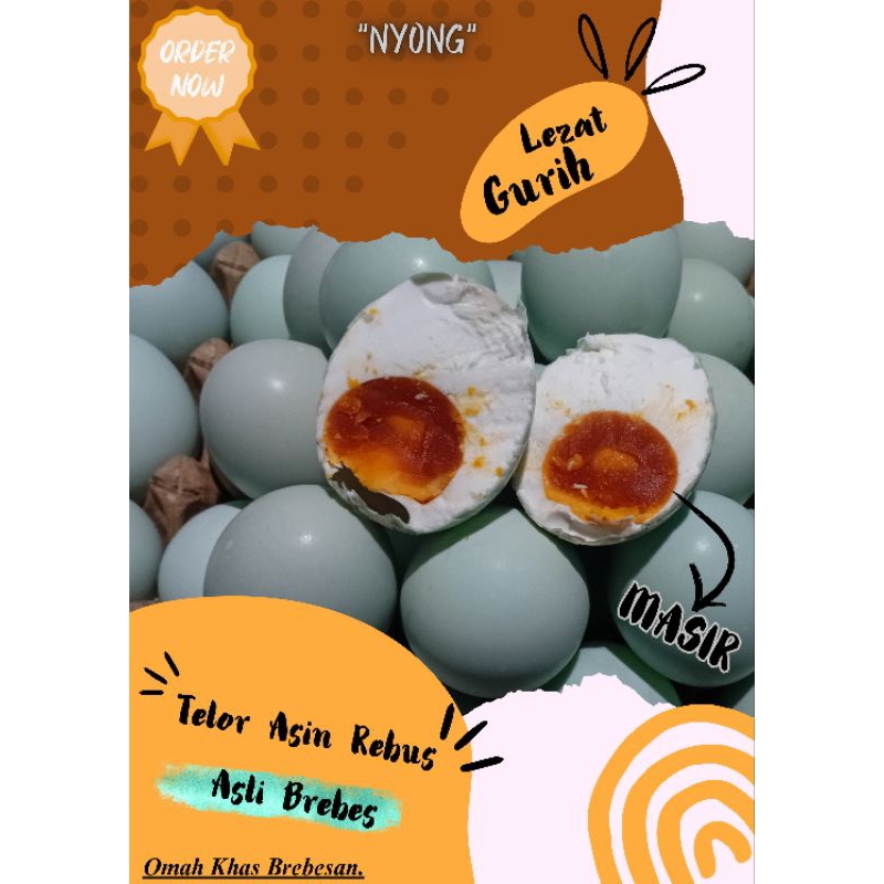

TELUR ASIN REBUS gurih dan masir // per butir atau satuan (asli brebes)