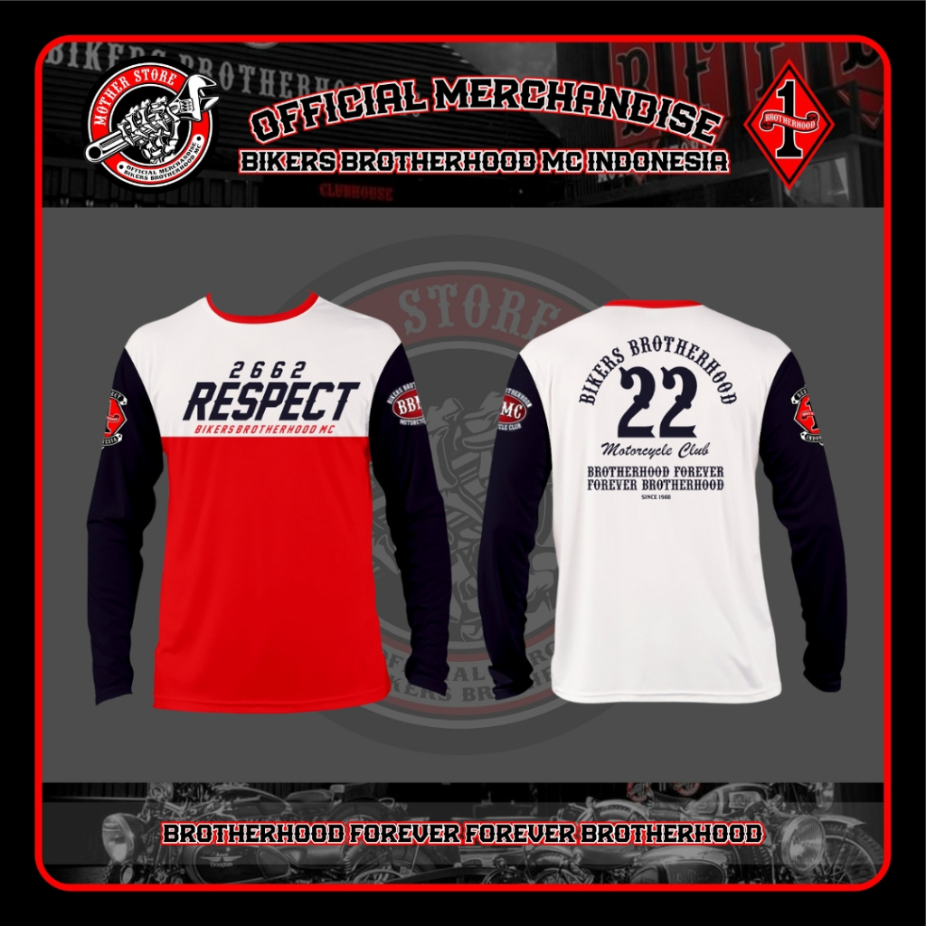 T-Shirt Long Sleeve “2662 Respect” - Bikers Brotherhood MC