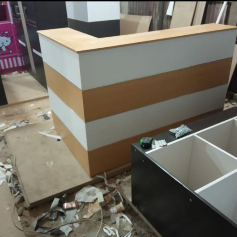 meja kasir resepsionis letter L NF15