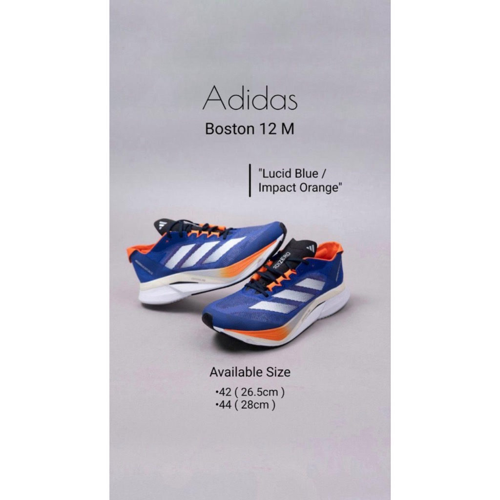 Adidas Boston 12 M "Lucid Blue / Impact Orange" Original