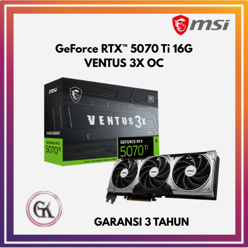 MSI GeForce RTX 5070 Ti 16G VENTUS 3X OC VGA / RTX5070Ti