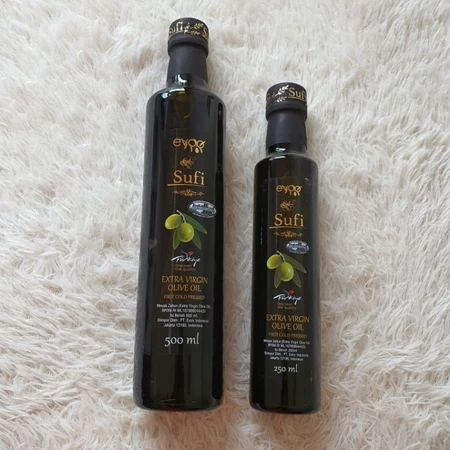 

Minyak Zaitun Sufi Turki Murni Extra Virgin olive Oil oleh oleh haji umroh di Medan