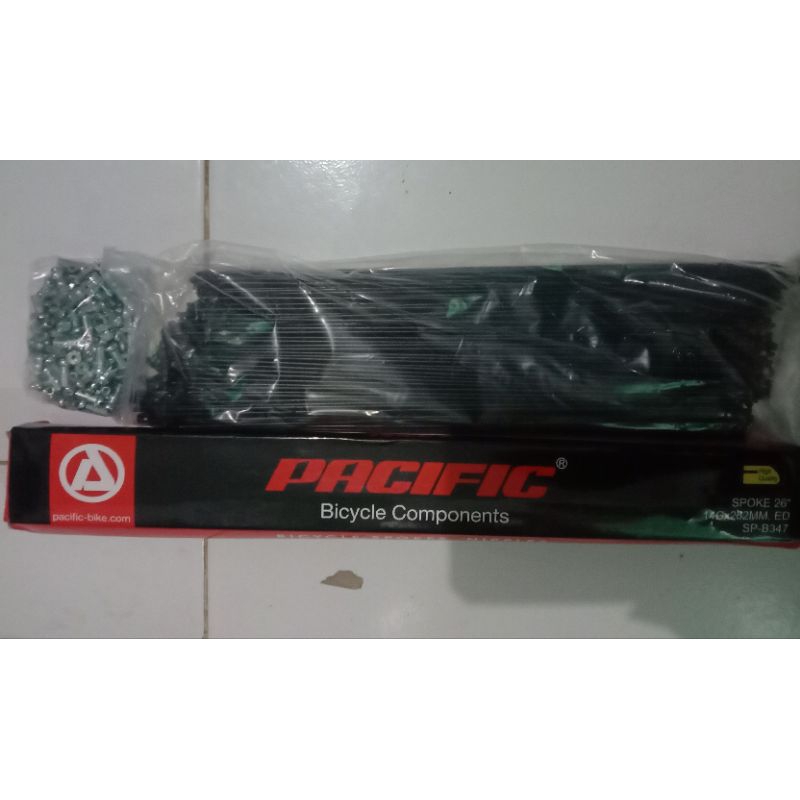 jari jari sepeda ukuran 26,(14Gx262)warna hitam,isi 72