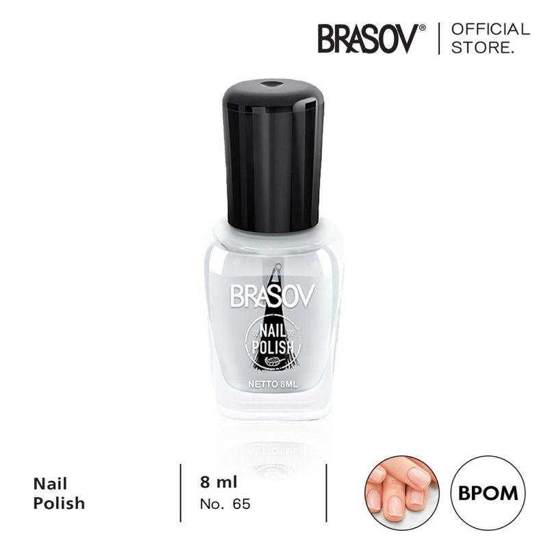 Brasov Kutek Bening Halal Murah 8ml | Cat kuku Nail Polish 8ml
