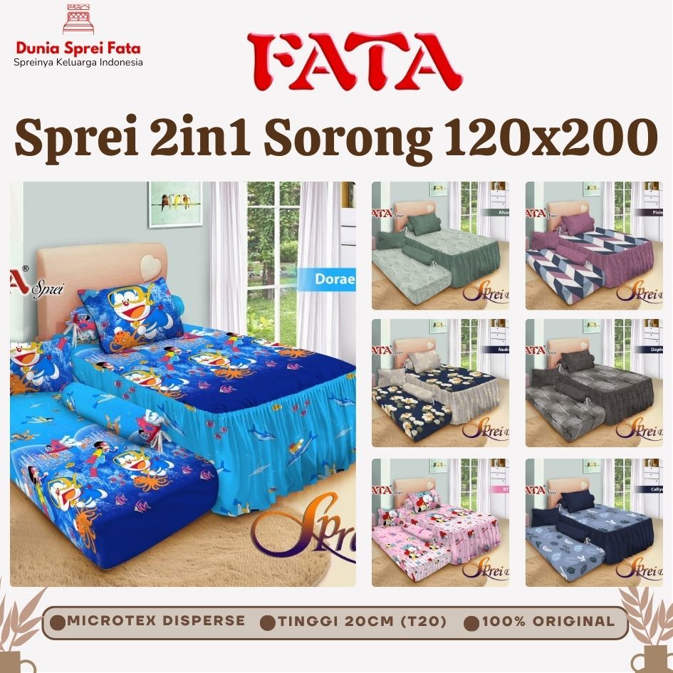 Sprei Duo 2in1 Single (120 x 200) FATA Sorong (2/2) Original 100%