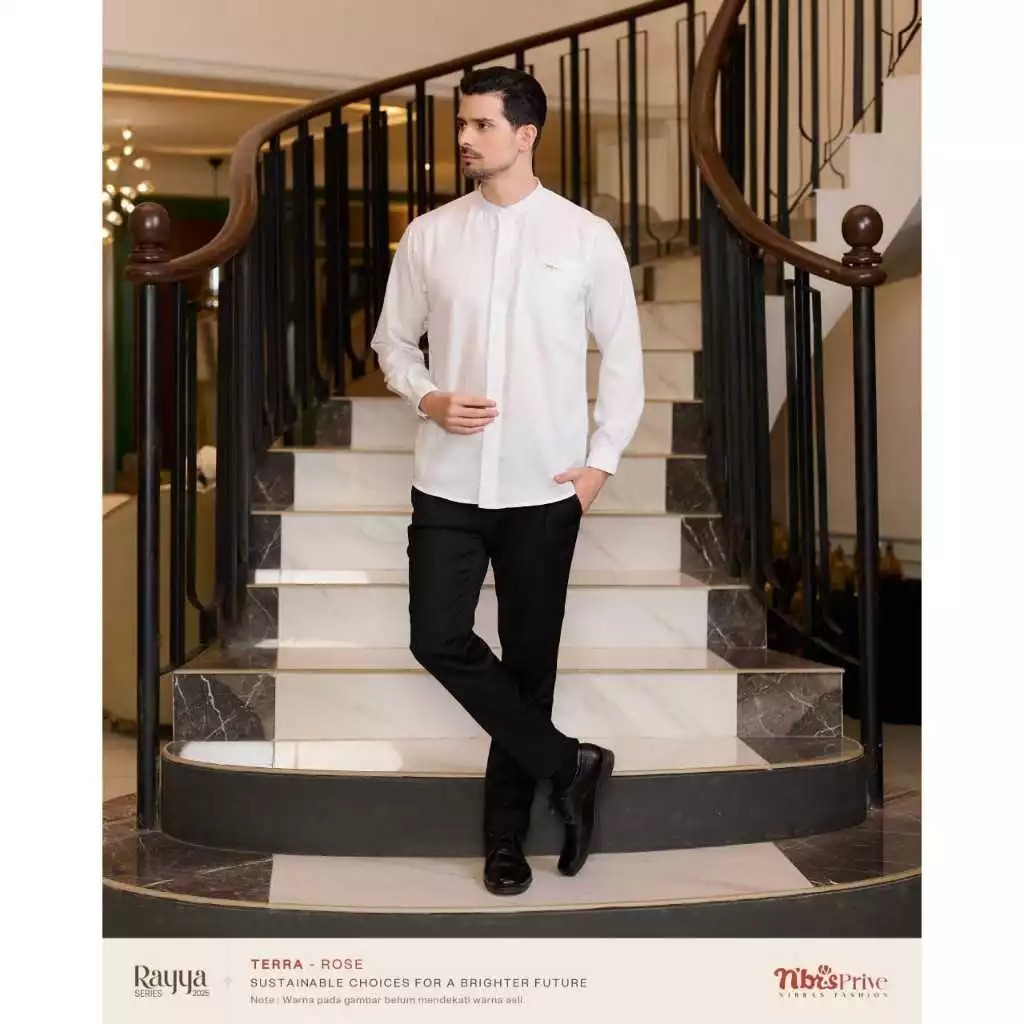 NIBRAS KOKO TERRA WHITE LENGAN PANJANG / KEMEJA PUTIH / ATASAN PUTIH / KOKO NIBRAS ORI DISKON