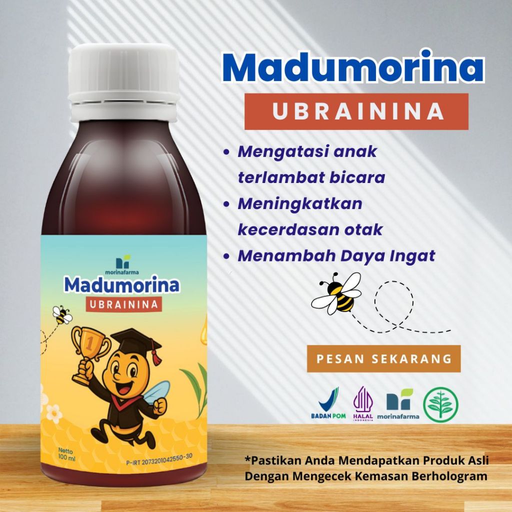 Madu Morina Upbrainina Madu Anak Madu Tumbuh Kembang Cepat Bicara Terlambat Bicara Madu Kecerdasan M