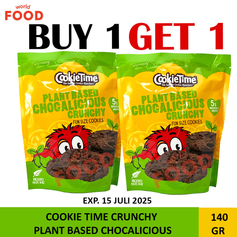 

COOKIE TIME CRUNCHY PLANT BASED CHOCALICIOUS 140 GR *PROMO!!BUY 1 GET 1 FREE*