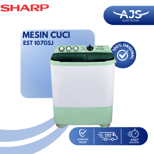 MESIN CUCI SHARP EST 1070 SJ 10 KG 2 TABUNG EST1070 10Kg