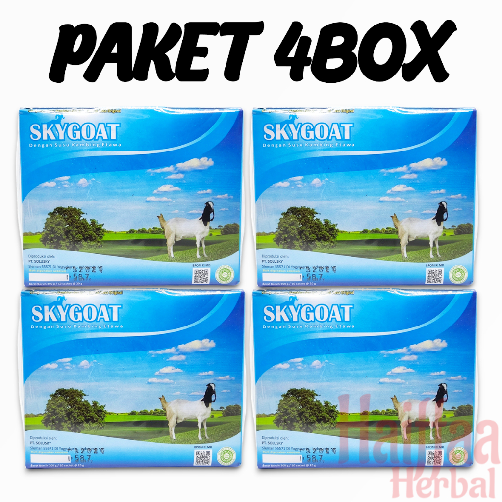 

PAKET SKYGOAT 4 BOX Hemat Susu Kambing Etawa Bubuk Original Asli