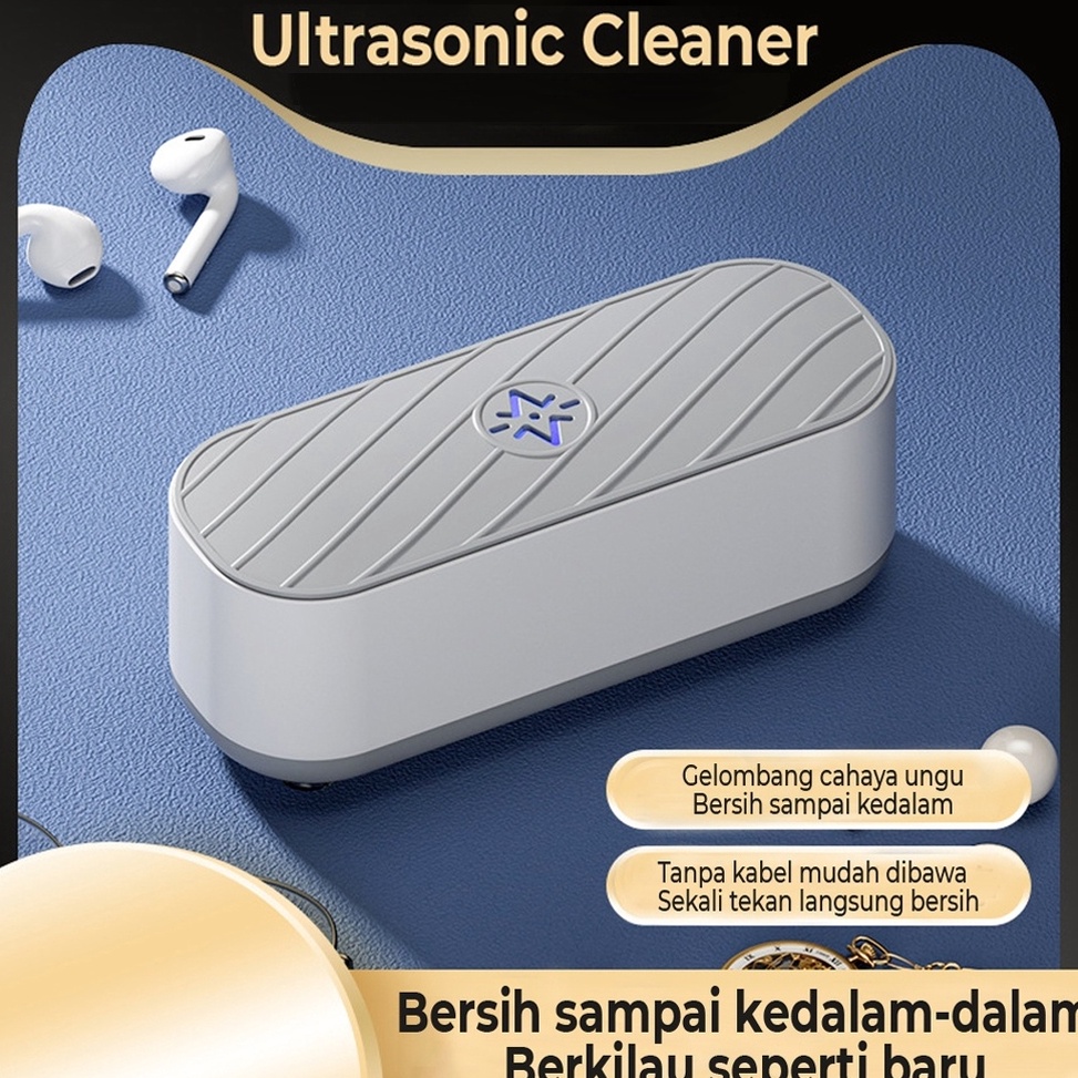 KODE M47L Pembersih multifungsi Pembersih getar untuk kacamata dan perhiasan Ultrasonic Cleaner Deng