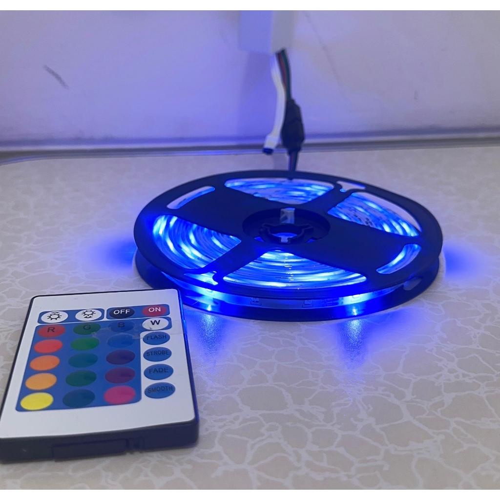 { Omg } Lampu Led Strip Rgb Waterproof Warna Warni + Adaptor + Remote / Lampu Led Strip Rgb Warna