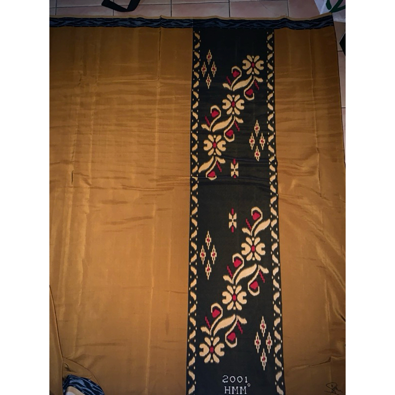 sarung samarinda HMM polos kuning kunyit preloved second bekas